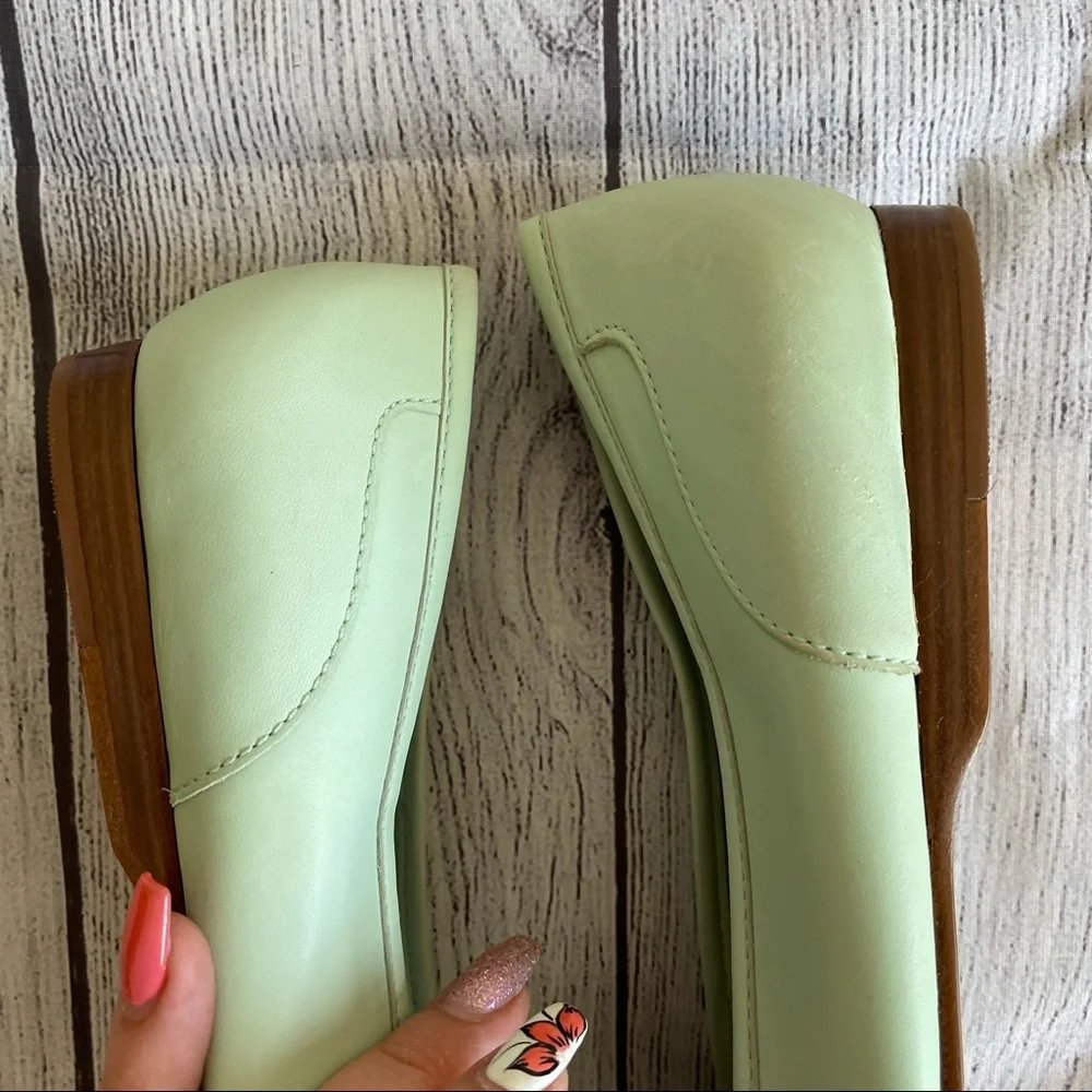 Enzo Angiolini pastel green bow tie mules - Picture 9 of 10